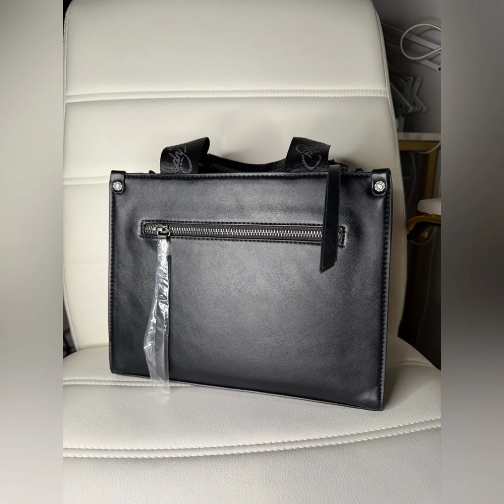 BRAND NEW Ed Hardy black tote with red rhinestone heart tattoo - Picture 2 of 3